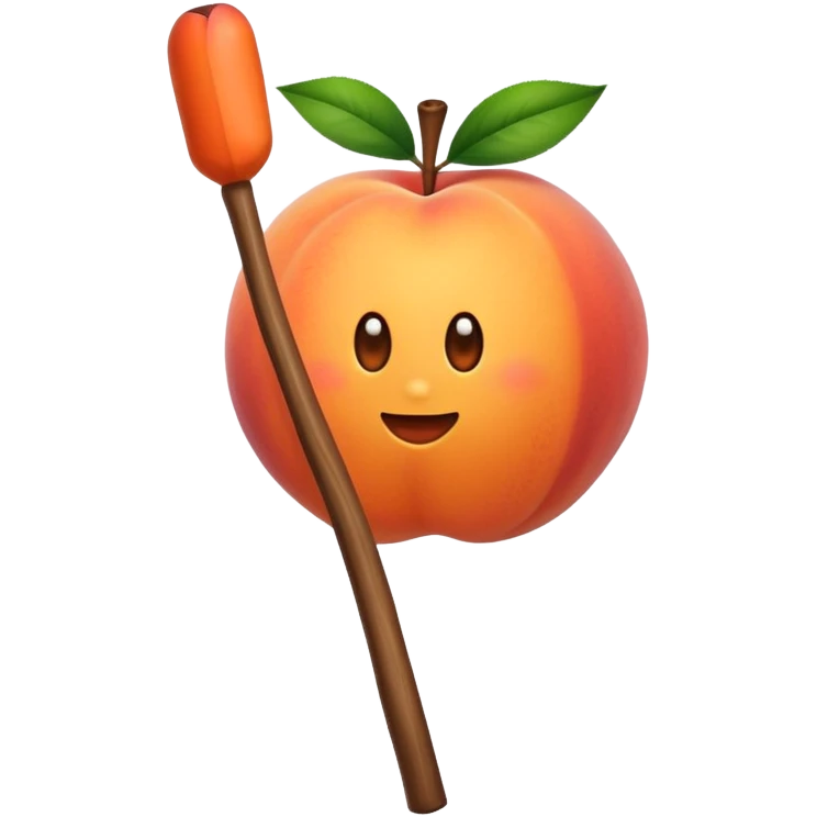 Peach with stick in the middle  emoji