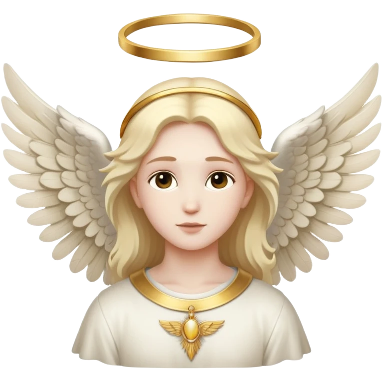 guardian angel with wings and halo from bible emoji