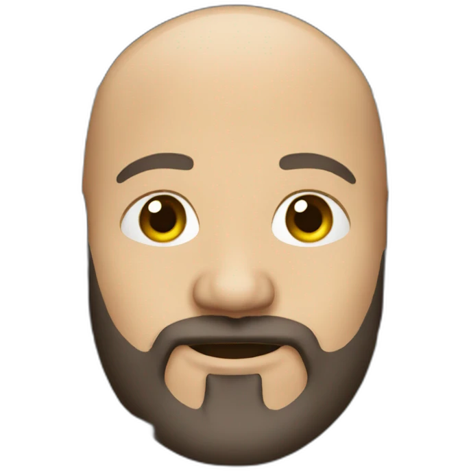 bald man with beard and headset emoji