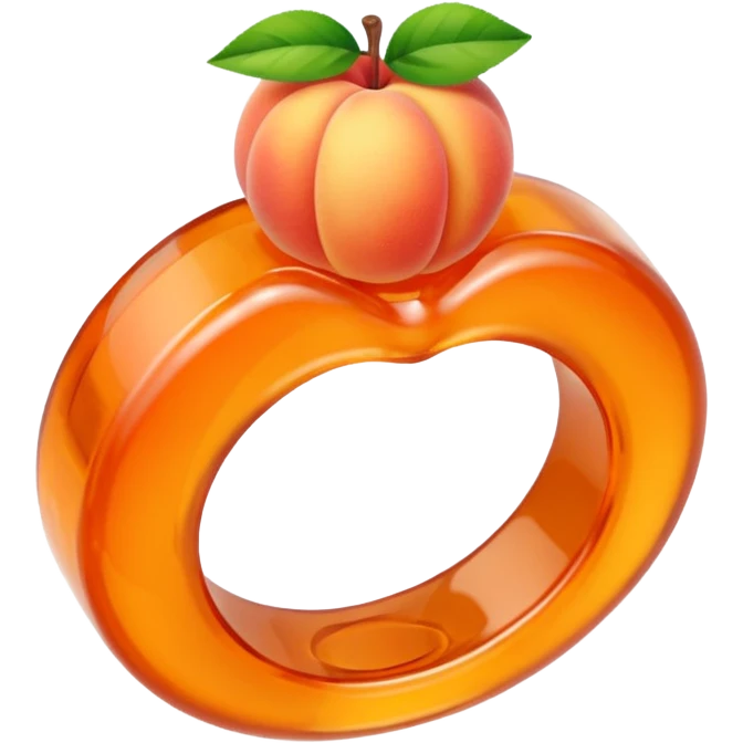 peach gummies ring emoji