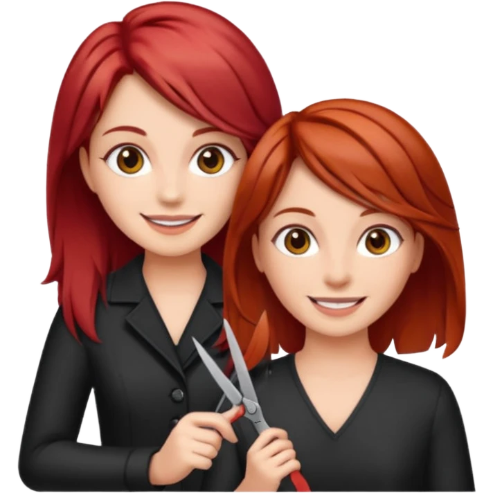 two girls sisscoring  emoji