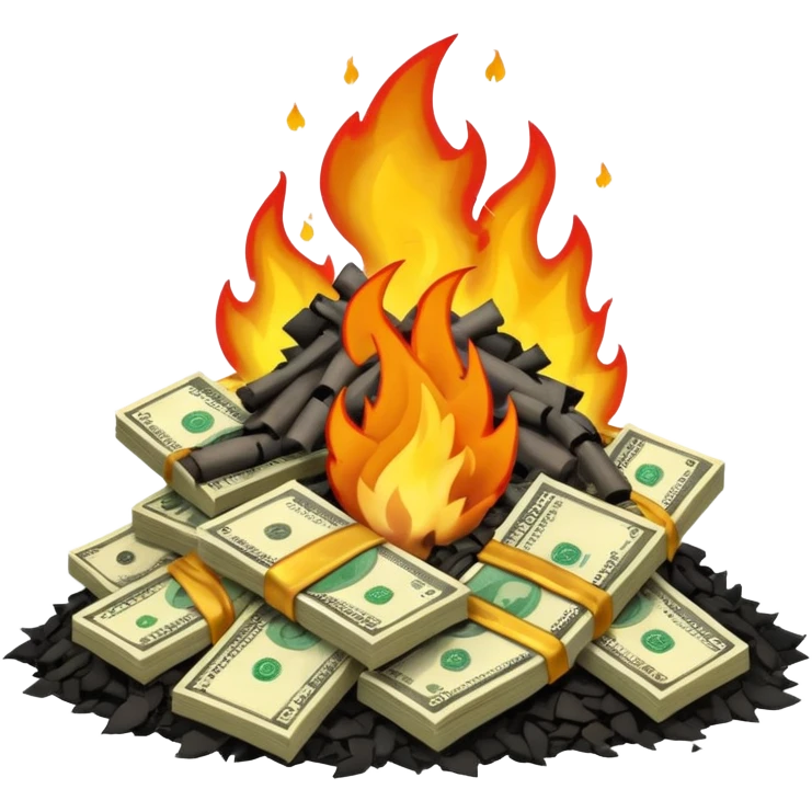 inflation emoji, money burning emoji