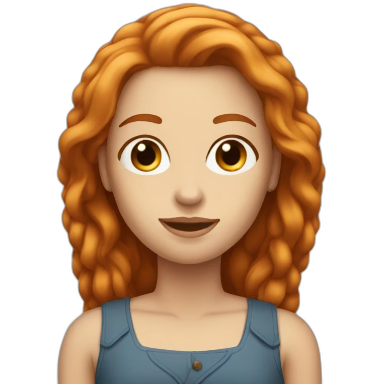 pretty-woman-with-long straigh ginger hair emoji