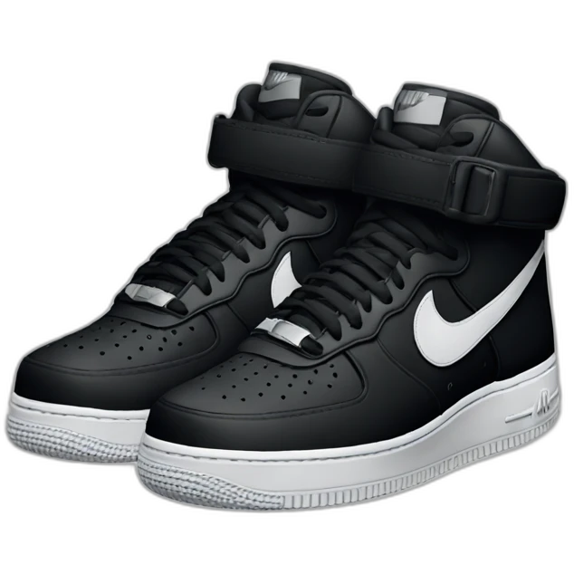 nike black air force ones emoji