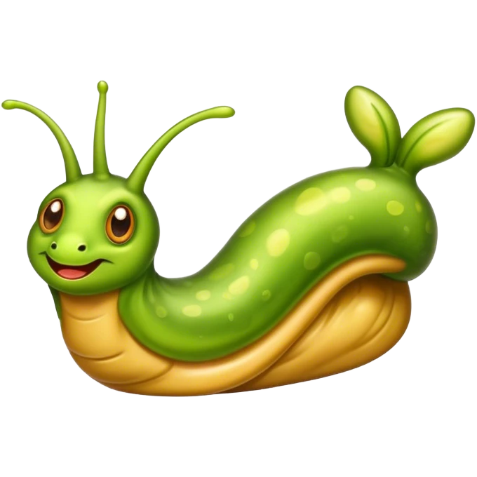 A slug with a big ear emoji
