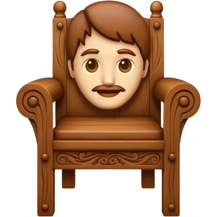 Chair with face emoji
