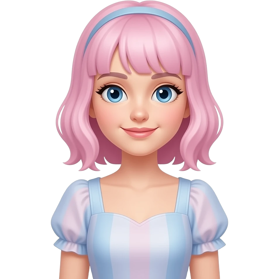 A transgender girl wearing pastel dress emoji