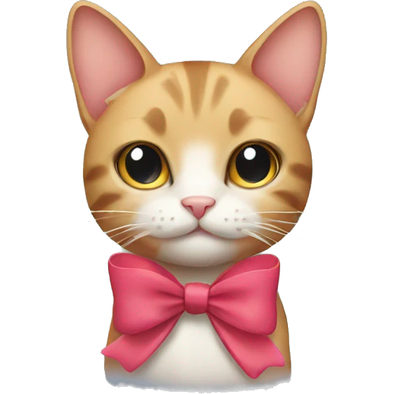 Cat with bow emoji