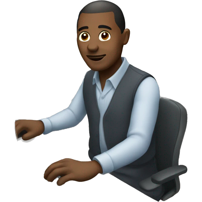 man working in computer emoji