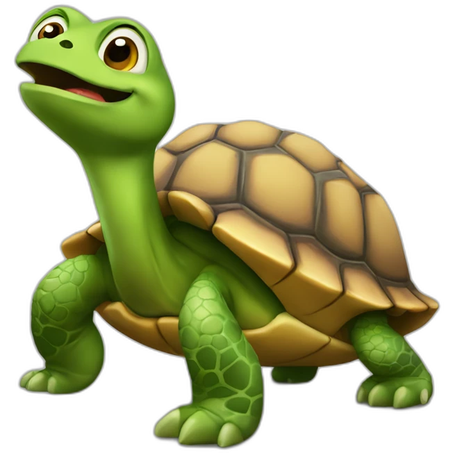 Chat sur une tortue emoji