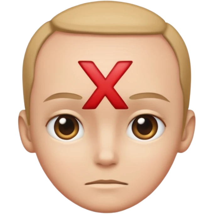 forhead with an X symbol in the center emoji
