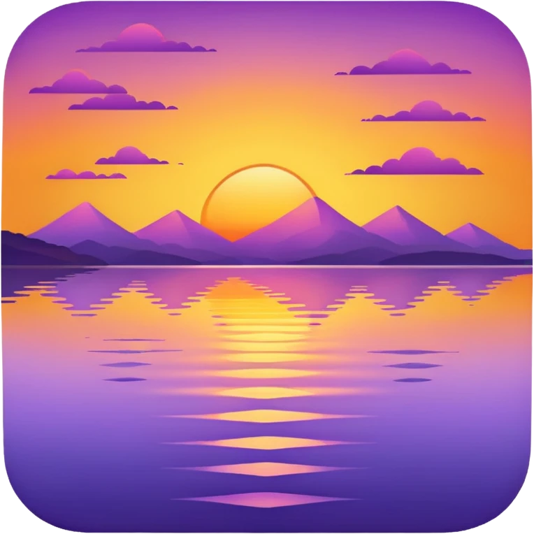 lakeside sunset horizon emoji