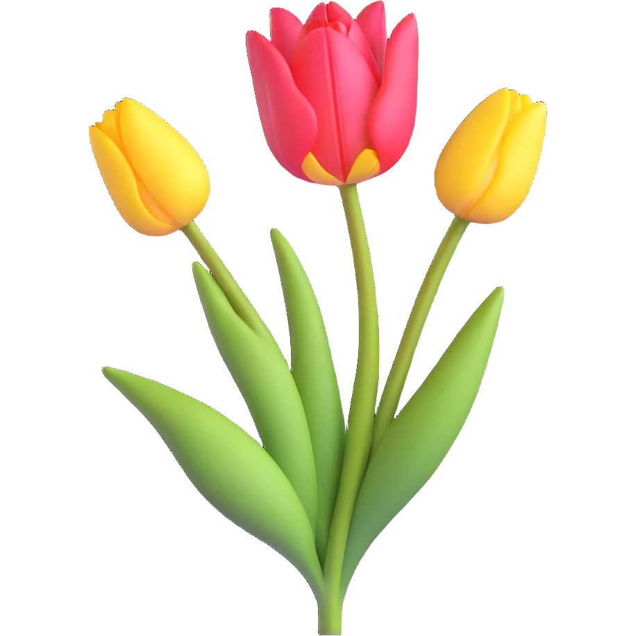 Easter tulip flower emoji