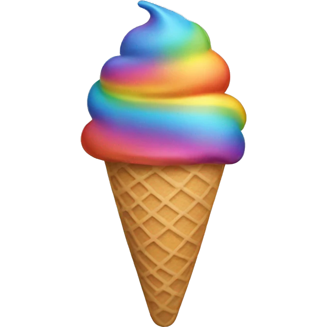 Rainbow ice cream emoji