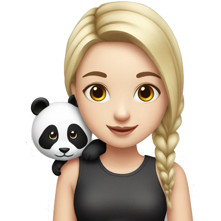 girl with panda emoji