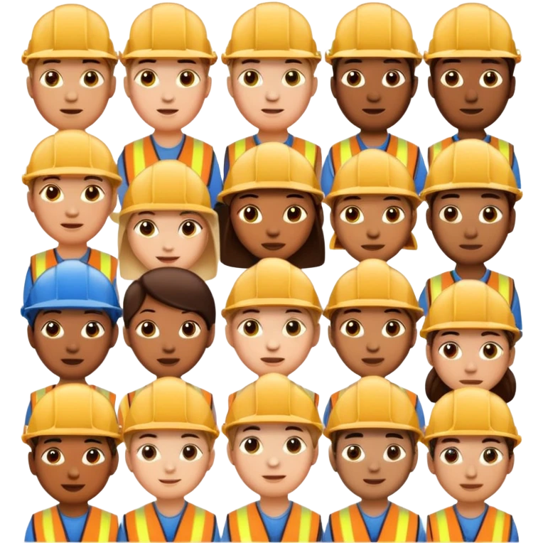 worker 30 faces of emojis emoji