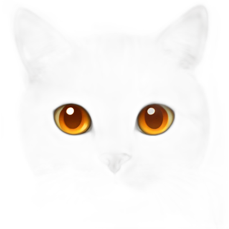 white cat with orange spot on his face emoji