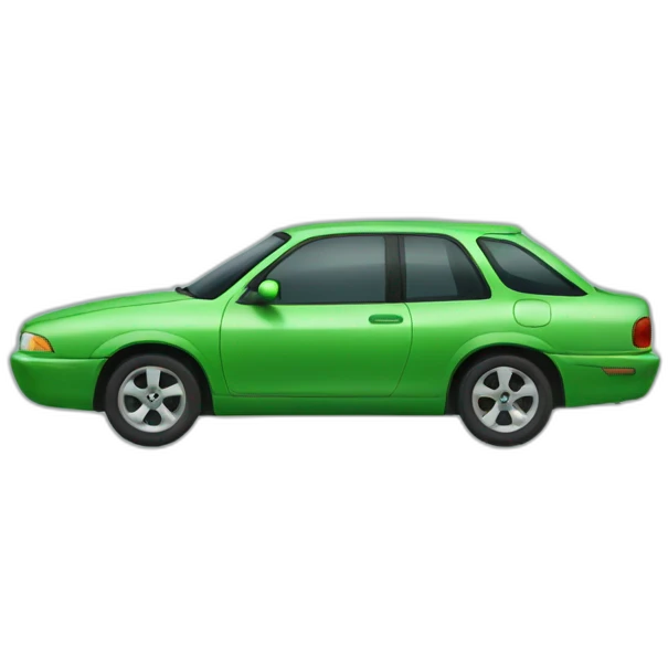 A green car without window  emoji