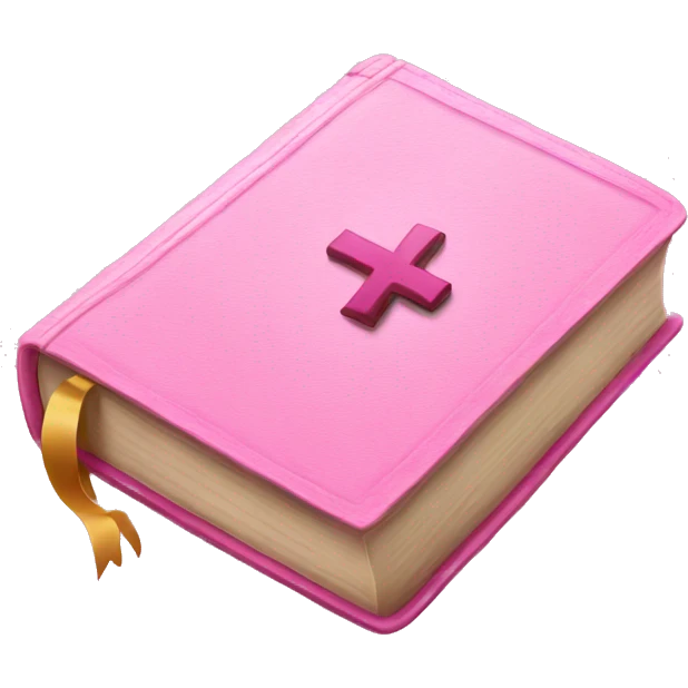 a pink bible emoji