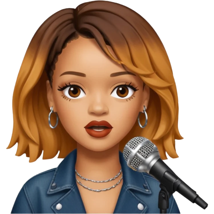Rihanna singing emoji
