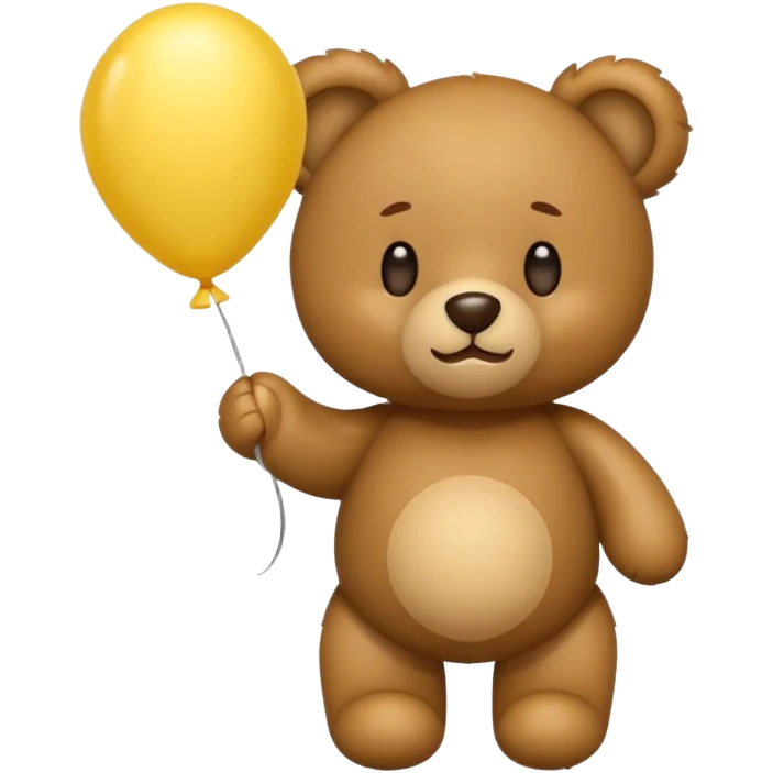 Emoji teddy with a baloon emoji