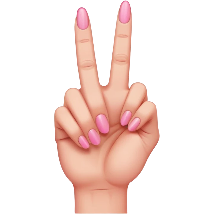 Pink middle finger emoji