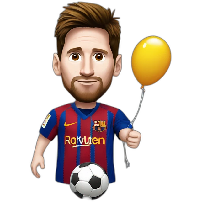 Lionel Messi avec ses 8 ballons d’or emoji