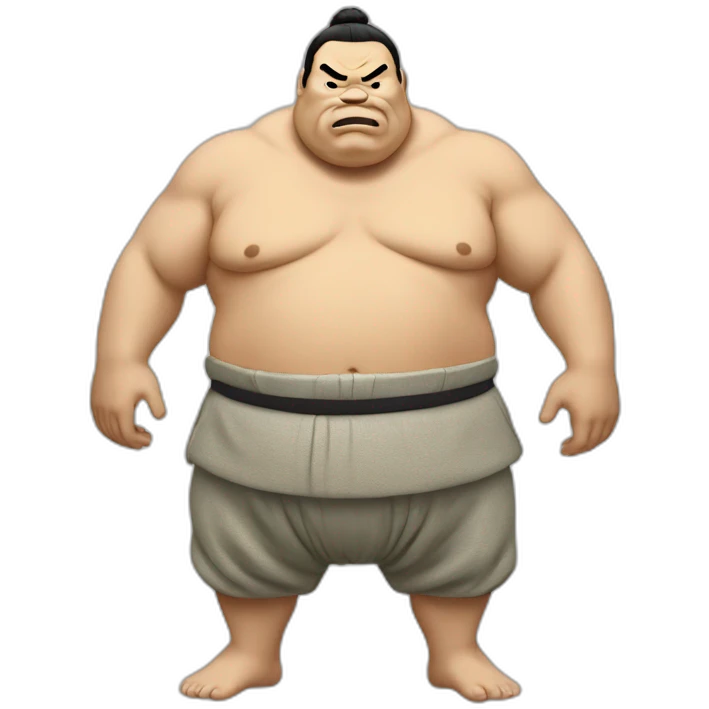 sumo with a gun emoji