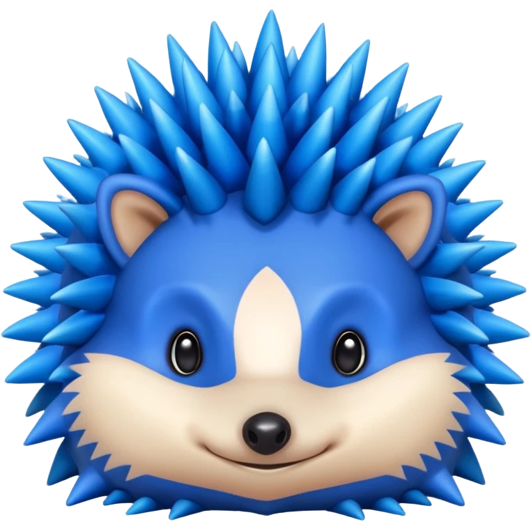 A blue hedgehog with 6 spines emoji