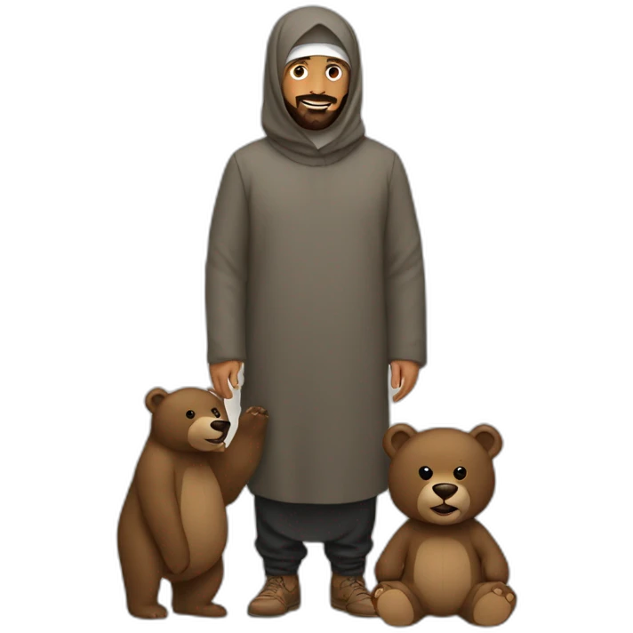 muslim with big bear emoji