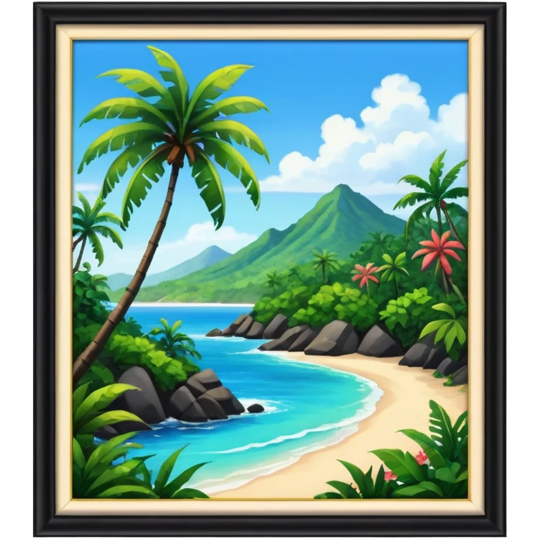 thumbnail picture mac os, painting on wall, tropics emoji