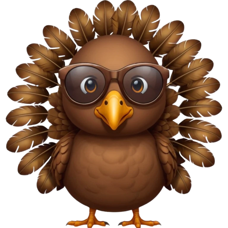 Turkey bird wearing sunglasses  emoji