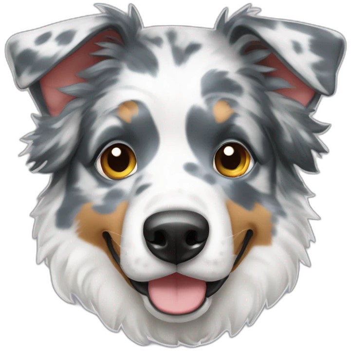 Berger australien dog bleu merle emoji