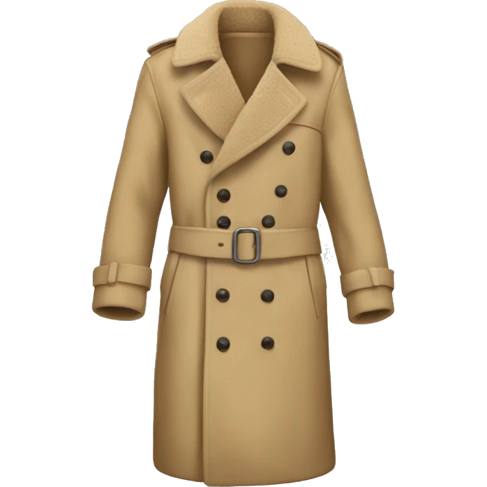 beige sherpa trench coat no person emoji