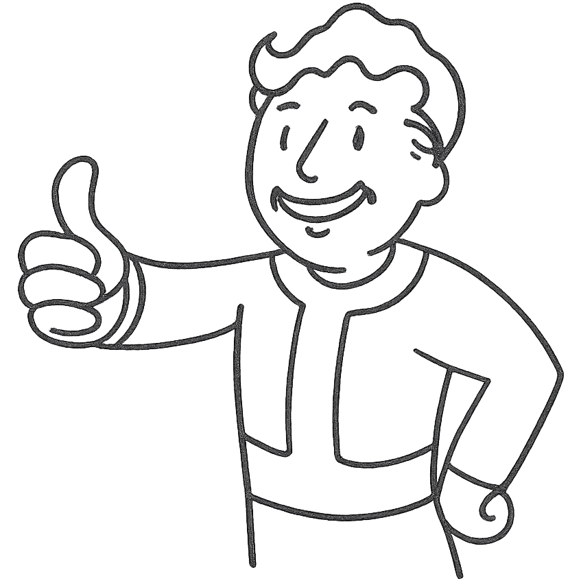 Vault Boy from Fallout giving a thumbs-up emoji