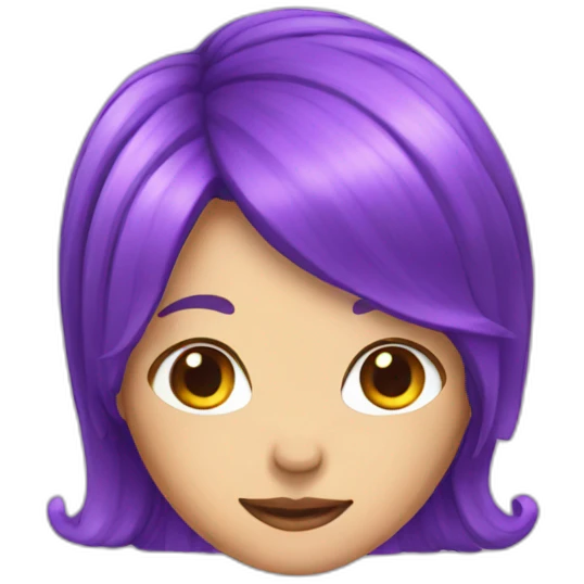 purple hair emoji