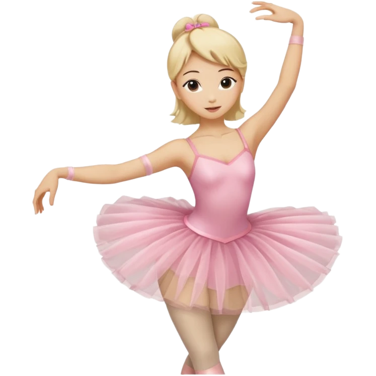 Blonde Asian dancing ballet emoji