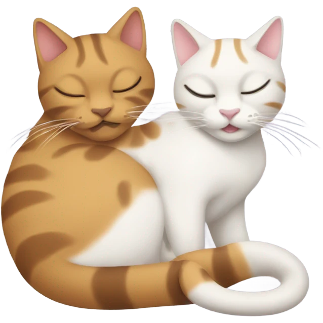 two cats in love emoji