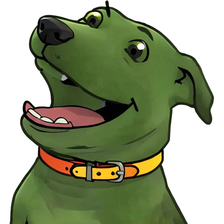 Black mouth cur laughing emoji