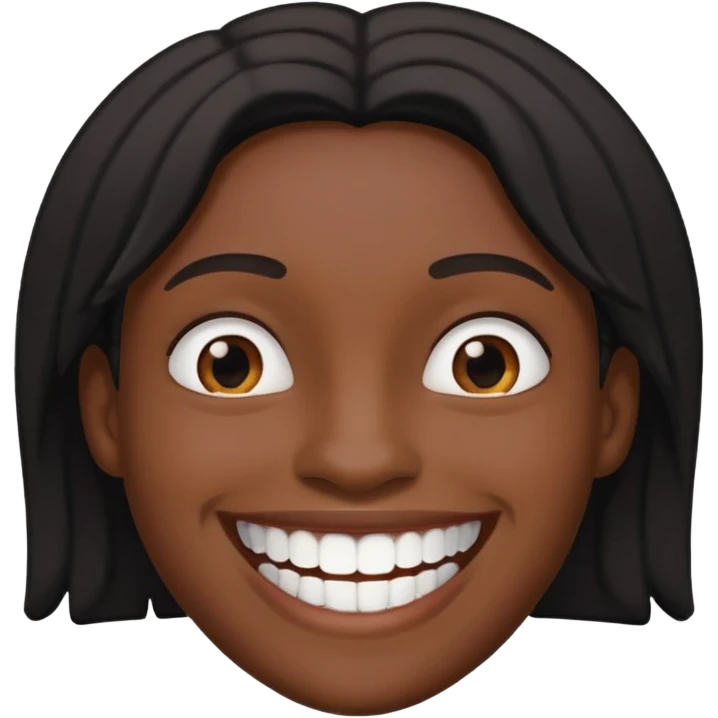 Black smileing emoji