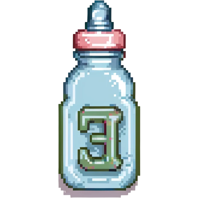 baby bottle with letter J monogram emoji