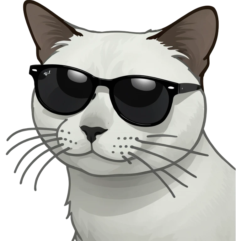 Cat with sunglasses emoji
