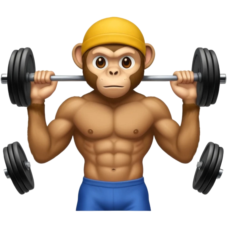 Monkey in a gym emoji