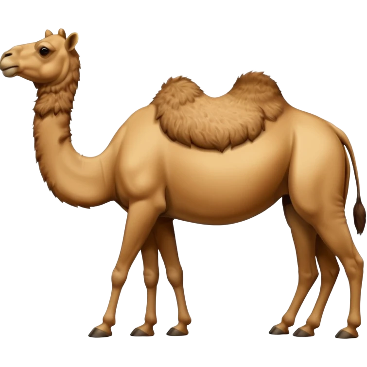 High resolution camels without fur emoji