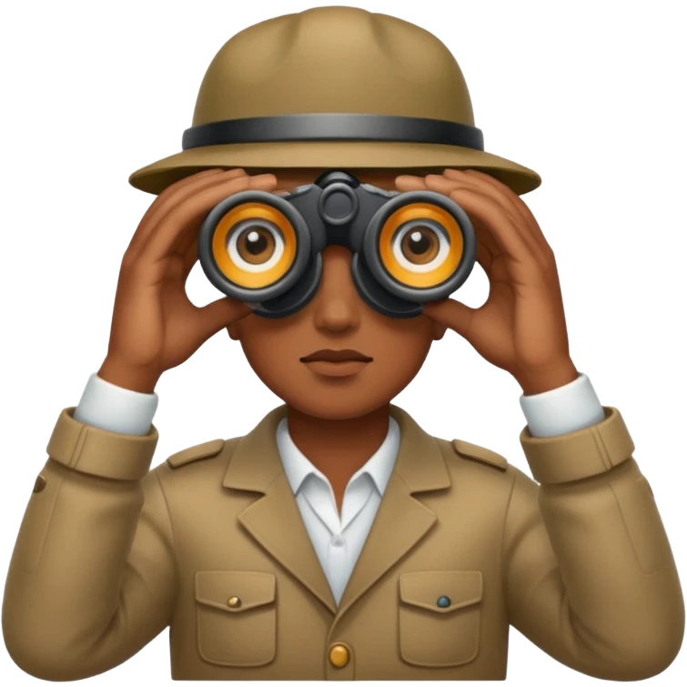 on the lookout binoculars emoji