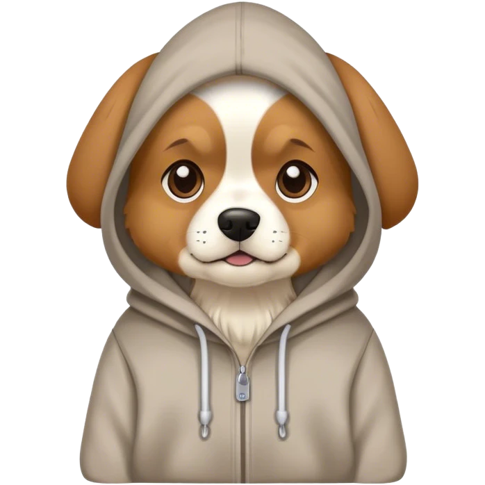 dog wearing a hoodie emoji