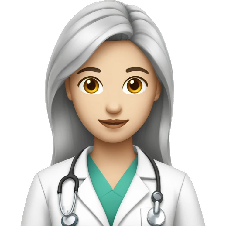 a teenager doctor student white skin emoji