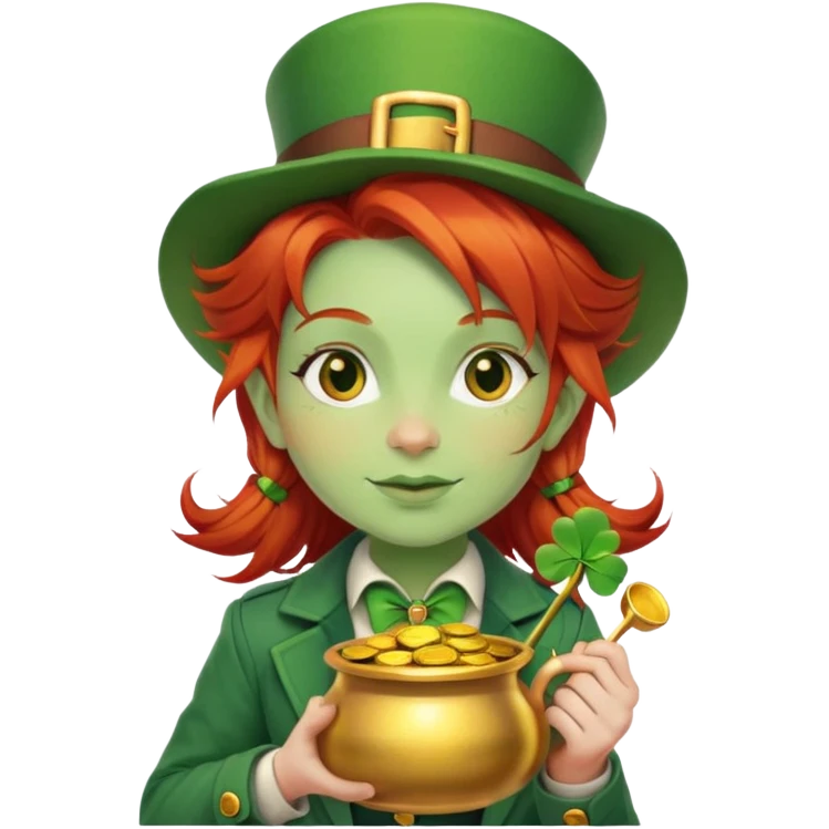 Suburban female leprechaun emoji