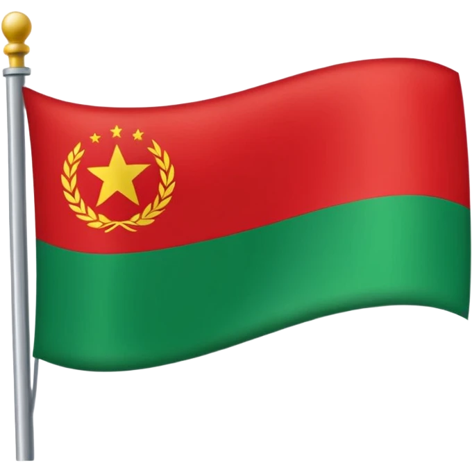 Una bandera roja y verde abajo emoji