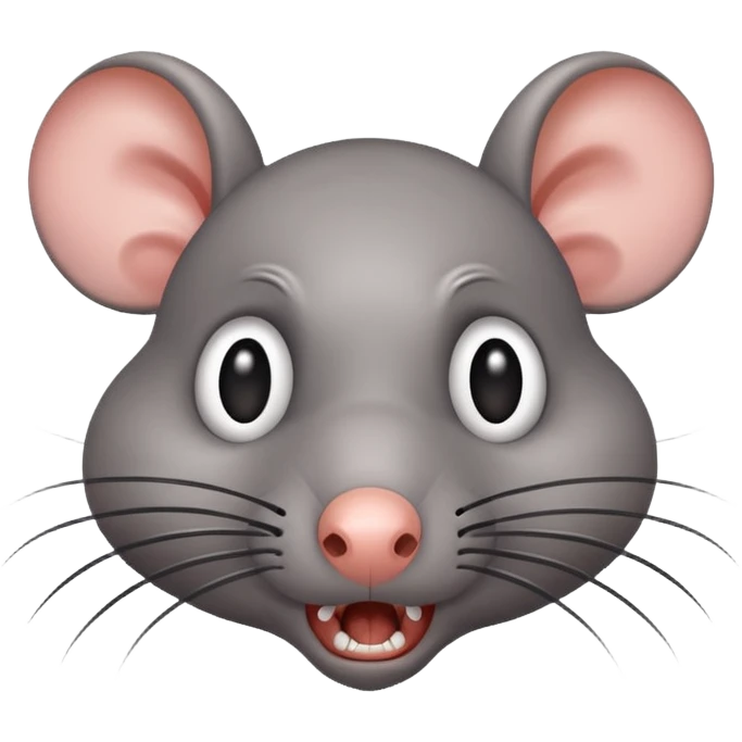 Horrified rat emoji